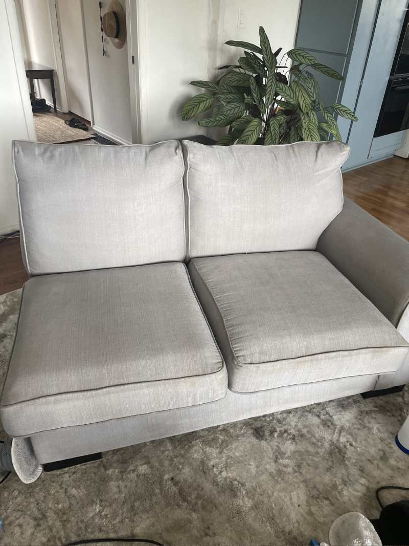 Chair upholstery after cleaning — like new