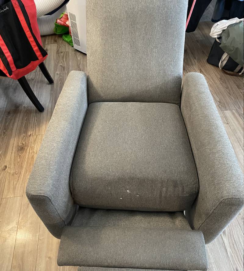 Upholstery after cleaning — fabric restored